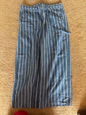 American Eagle, Striped Widely Boat Pants, in Medium